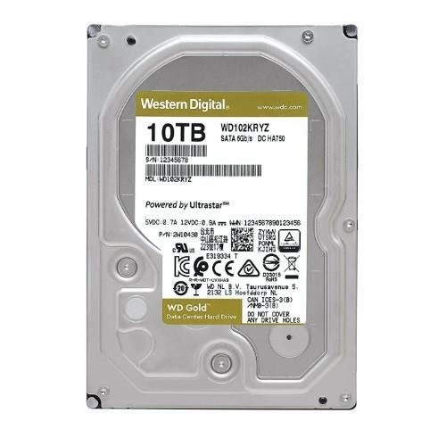 Disco duro Western Digital GOLD 3.5'' HDD 10TB 7200RPM SATA 6Gb/s 256MB | WD102KRYZ
