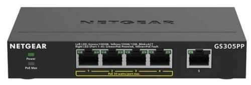Conmutador Netgear GS305PP-300EUS 5x 1Gb 83 W PoE+