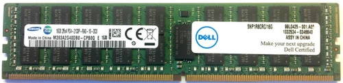Memoria RAM 1x 16GB DELL PowerEdge & Precision Workstation DDR4 2133MHz ECC REGISTERED DIMM | DELL P/N: SNP1R8CRC/16G | A7945660