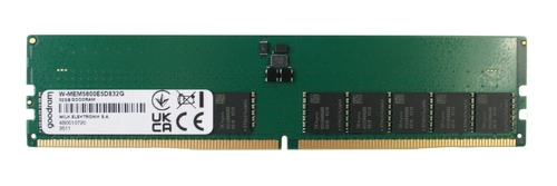 Memoria RAM 1x 32 GB GoodRAM ECC UNBUFFERED DDR5 2Rx8 5600 MHz PC5-44800 UDIMM | W-MEM5600E5D832G