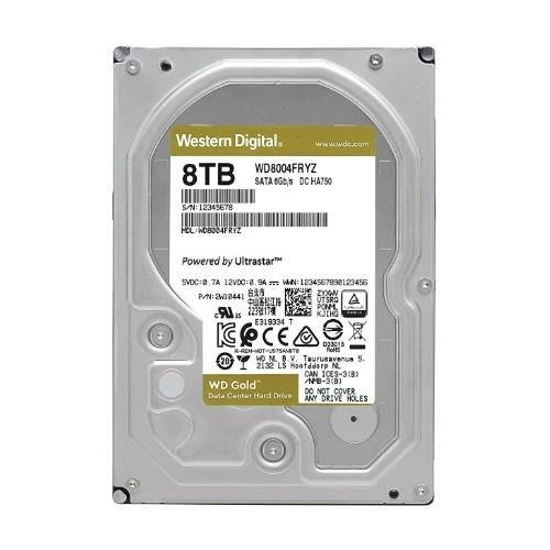 Disco duro Western Digital GOLD 3.5'' HDD 8TB 7200RPM SATA 6Gb/s 256MB | WD8004FRYZ