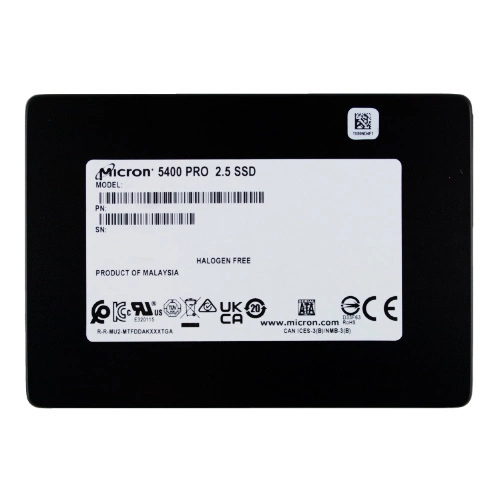 Disco SSD Micron 5400 PRO 3.84TB 2.5'' SATA 6Gb/s TLC 3D-NAND | MTFDDAK3T8TGA-1BC1ZABYYR