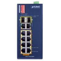 Conmutador Planet IFGS-1022HPT 8x 100Mb 2x RJ-45/SFP 240 W PoE+