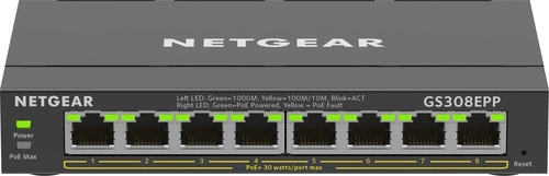 Conmutador Netgear GS308EPP-100PES 8x 1Gb 123 W PoE+