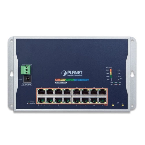 Conmutador Planet WGS-4215-16P2S 16x 1Gb 2x SFP 240 W PoE+