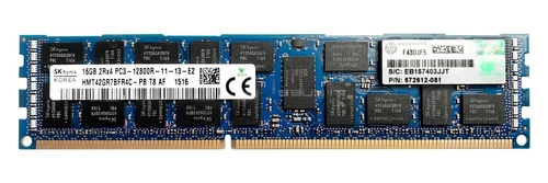 Memoria RAM 1x 16GB Hynix ECC REGISTERED DDR3 2Rx4 1600MHz PC3-12800 RDIMM | HMT42GR7BFR4C-PB