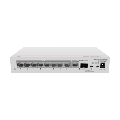 Conmutador Huawei S110-8P2ST 8x 1Gb 1x RJ-45/SFP 124 W PoE+