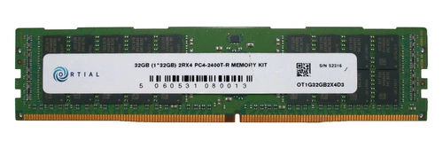Memoria RAM 1x 32GB Ortial ECC REGISTERED DDR4 2Rx4 2400MHz PC4-19200 RDIMM | OT1G32GB2X4D3