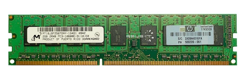 Memoria RAM 1x 2GB Micron ECC UNBUFFERED DDR3 2Rx8 1333MHz PC3-10600 UDIMM | MT18JSF25672AY-1G4
