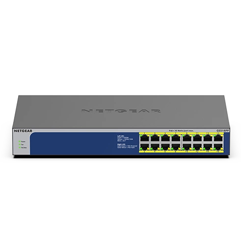 Conmutador Netgear GS516PP-100EUS 16x 1Gb 260 W PoE+