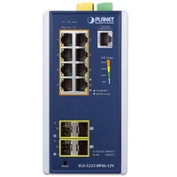 Conmutador Planet IGS-5225-8P4S-12V 8x 1Gb 4x SFP 240 W PoE+