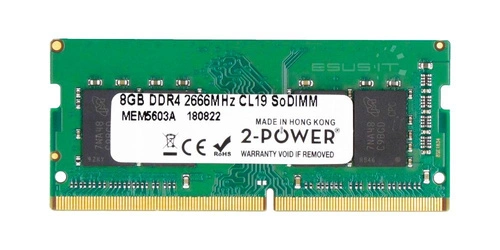 Memoria RAM 1x 8 GB 2 POTENCIAS SO-DIMM DDR4 3200 MHz PC4-25600 | MEM5703A