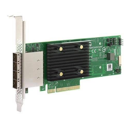 HBA BROADCOM 05-50075-00 4 Mini-SAS SFF8644 SAS/SATA/NVMe 12Gb/s nuevo 3 años