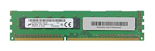 Memoria RAM 1x 8GB Micron ECC UNBUFFERED DDR3 1600MHz PC3-12800 UDIMM | MT18KSF1G72AZ-1G6