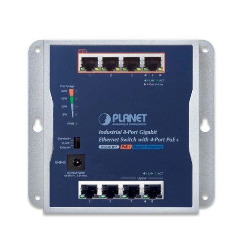 Conmutador Planet WGS-814HP 8x 1Gb 60 W PoE+