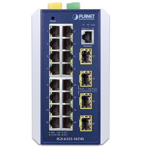 Conmutador Planet IGS-6325-16T4S 16x 1Gb 4x SFP