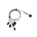 Supermicro Cable Cross-Over Mini SAS HD to 4 SATA, 0.7m | CBL-SAST-0591