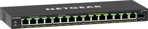 Conmutador Netgear GS316EPP-100PES 15x 1Gb 1x SFP 231 W PoE+