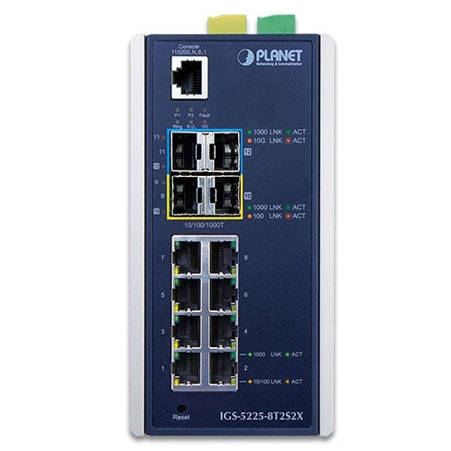 Conmutador Planet IGS-5225-8T2S2X 8x 1Gb 2x SFP | 2x SFP+