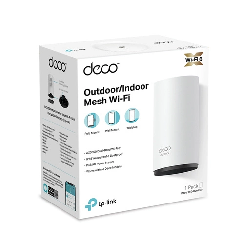 Access Point (Punto de acceso) TP-LINK Deco X50-Outdoor(1-pack) 2.4 GHz | 5 GHz 2402 Mbps 802.11 a/b/g/n/ac/ax