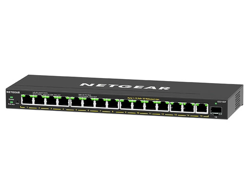 Conmutador Netgear GS316EP-100PES 15x 1Gb 1x SFP 180 W PoE+