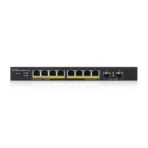 Conmutador Zyxel GS1900-10HP-EU0102F 8x 1Gb 2x SFP 77W PoE+