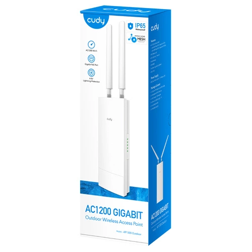 Access Point (Punto de acceso) Cudy AP1300 OUTDOOR 2.4 GHz | 5 GHz 867 Mbps 802.11 a/b/g/n/ac