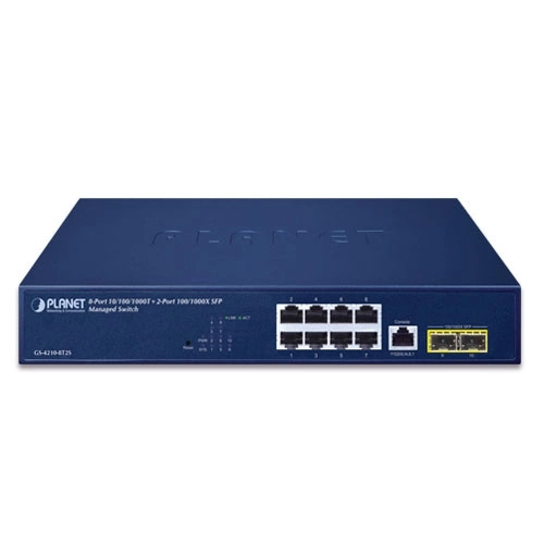 Conmutador Planet GS-4210-8T2S 8x 1Gb 2x SFP