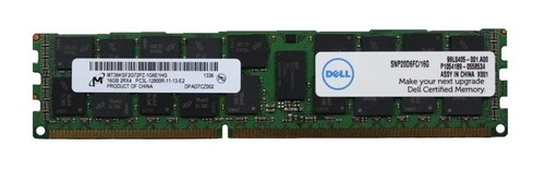 Memoria RAM 1x 16GB DELL PowerEdge & Precision Workstation DDR3 1600MHz ECC REGISTERED DIMM | DELL P/N: SNP20D6FC/16G | A6994465