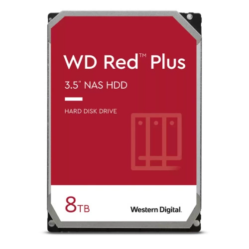 Disco duro Western Digital  RED PLUS 3.5'' HDD 8TB 5400RPM SATA 6Gb/s 256MB | WD80EFZZ