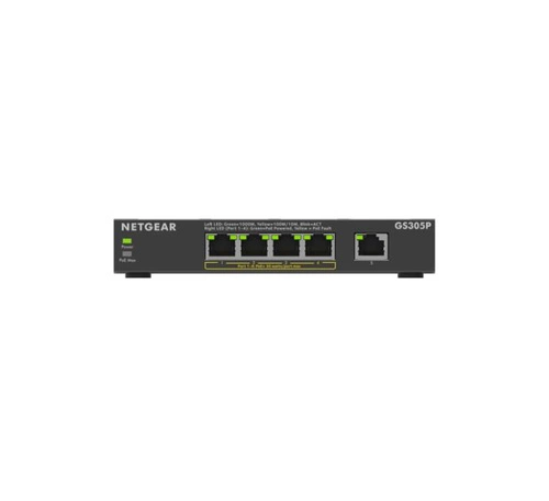 Conmutador Netgear GS305P-300EUS 5x 1Gb 63 W PoE+