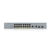 Conmutador Zyxel GS1350-18HP-EU0101F 16x 1Gb 2x RJ-45/SFP combo ports 250W PoE+
