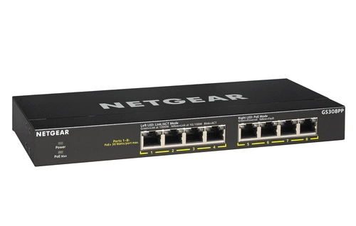 Conmutador Netgear GS308PP-100EUS 8x 1Gb 83 W PoE+