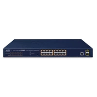 Conmutador Planet GS-4210-16P2S 16x 1Gb 2x RJ-45/SFP 220 W PoE+