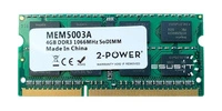 Memoria RAM 1x 4GB 2-POWER SO-DIMM DDR3 1066MHz PC3-8500 | MEM5003A