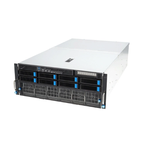 Platforma deservidor ASUS 4U ESC8000A-E12-SKU3/10G/3kW(2+2)/1PCIe/2NVMe/OCP 90SF02H3-M000P0 AMD x 2 DDR5 x 24 9 x 2.5" SATA/NVME PSU 2+2