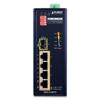 Conmutador Planet ISW-514PTF 4x 100Mb 1x 100Mbps SFP 120 W PoE+