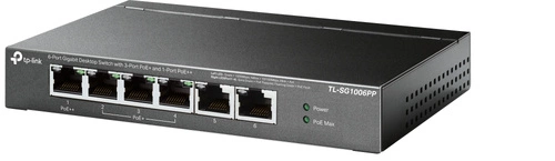 Conmutador TP-LINK TL-SG1006PP 6x 1Gb 64 W PoE+ / PoE++