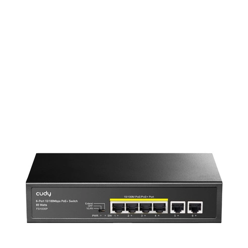 Conmutador Cudy FS1006P 6x 100Mb 60 W PoE+
