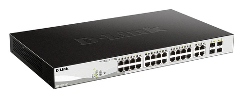 Conmutador D-Link DGS-1210-24P 24x 1Gb 4x SFP 85 W PoE+