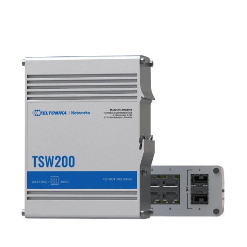Conmutador Teltonika TSW200 8x 1Gb 2x SFP 240 W PoE+
