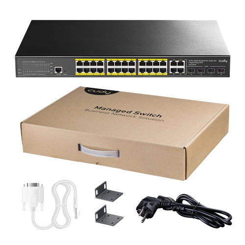 Conmutador Cudy GS2028PS4-400W 24x 1Gb 4x RJ-45/SFP 400 W PoE+