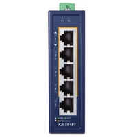 Conmutador Planet IGS-504PT 5x 1Gb 120 W PoE+