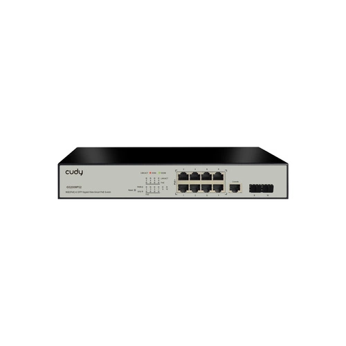 Conmutador Cudy 8x 1Gb 2x SFP 130 W PoE+