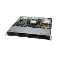 Platforma deservidor Supermicro 1U 510P-M SYS-510P-M Intel x 1 DDR4 x 8 4 x 3.5" SATA/SAS/NVME PSU 1