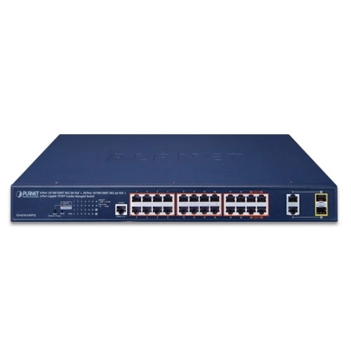 Conmutador Planet GS-4210-24HP2C 24x 1Gb 2x RJ-45/SFP 515 W PoE++