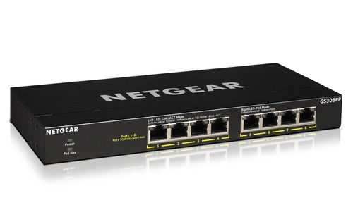 Conmutador Netgear GS308PP-100EUS 8x 1Gb 83 W PoE+