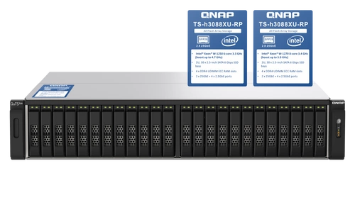 Servidor NAS QNAP TS-h3088XU-RP-W1270-64G 30x SSD | HDD SATA 64GB RAM