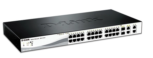 Conmutador D-Link DGS-1210-28P 24x 1Gb 4x RJ-45/SFP 193 W PoE+