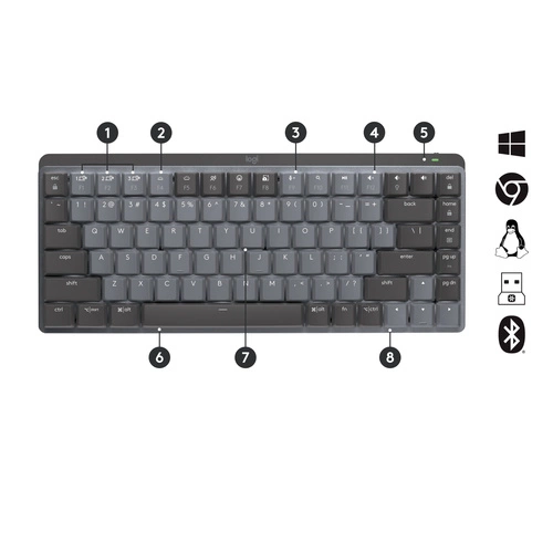 Teclado Inalámbrico Logitech MX Mini Mechanical QWERTY